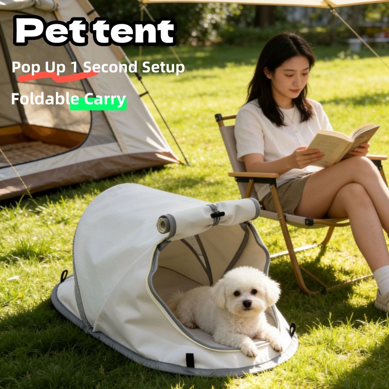 Outdoor Adventure Tent - Tenda Anjing Portabel Lipat, Pelindung Matahari,