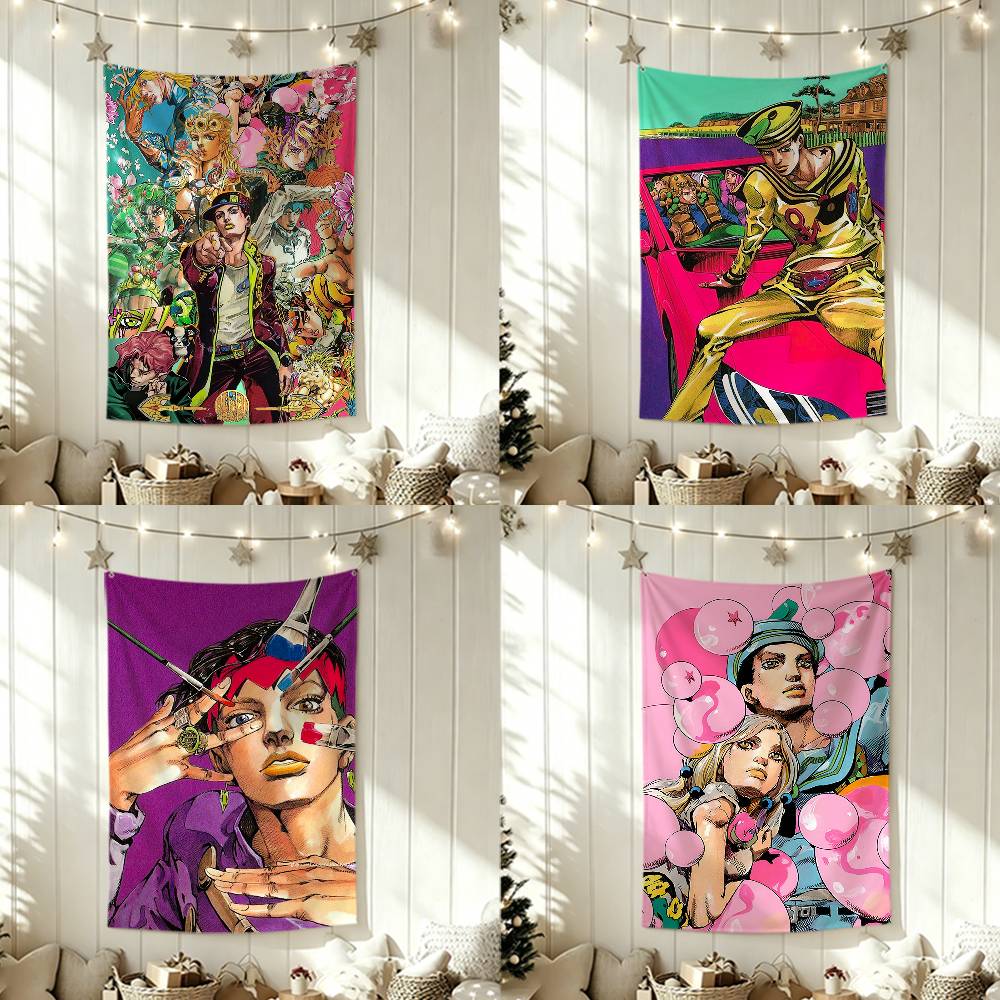 Outdoor Adventure Background - JoJos B-Bizarres Adventures Flags Wall Hanging