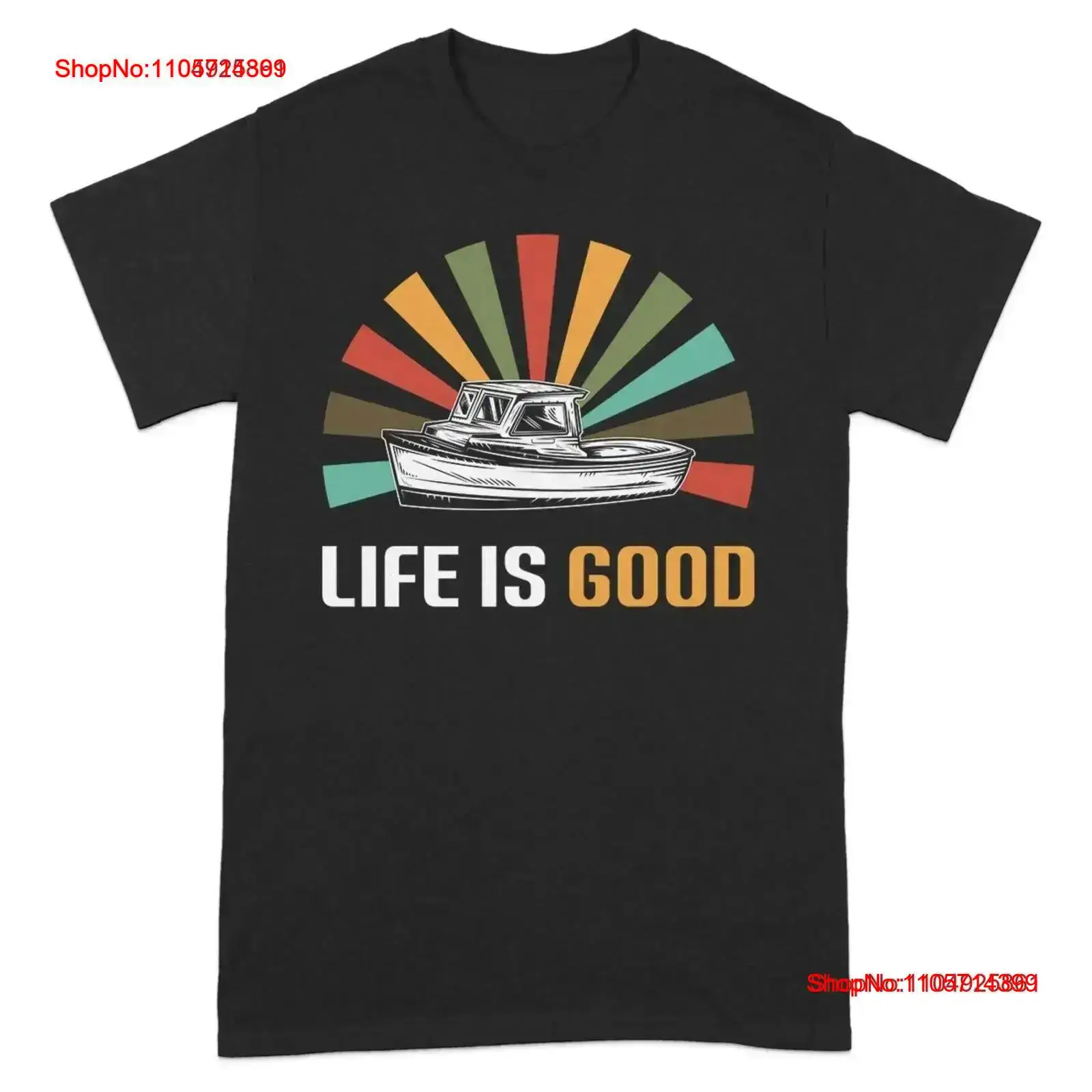 Outdoor Adventure Ideas - Kaos Pemancing Retro Sunburst untuk Pria,