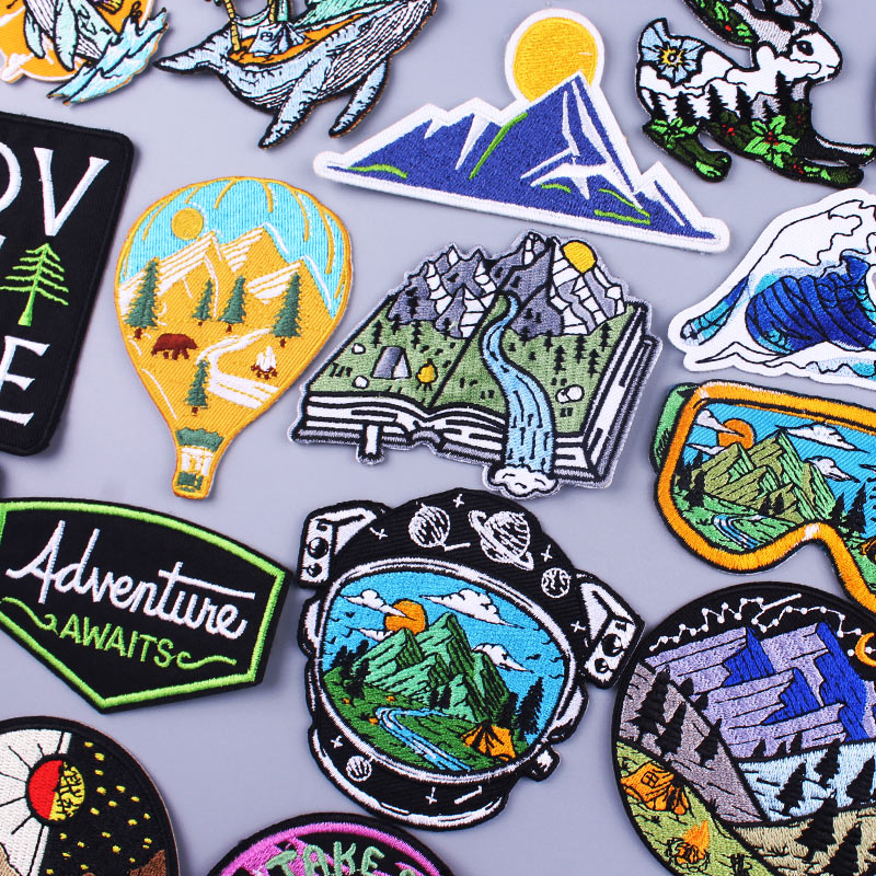 Outdoor Adventure And Travel Show - Patch perjalanan petualangan alam untuk pakaian