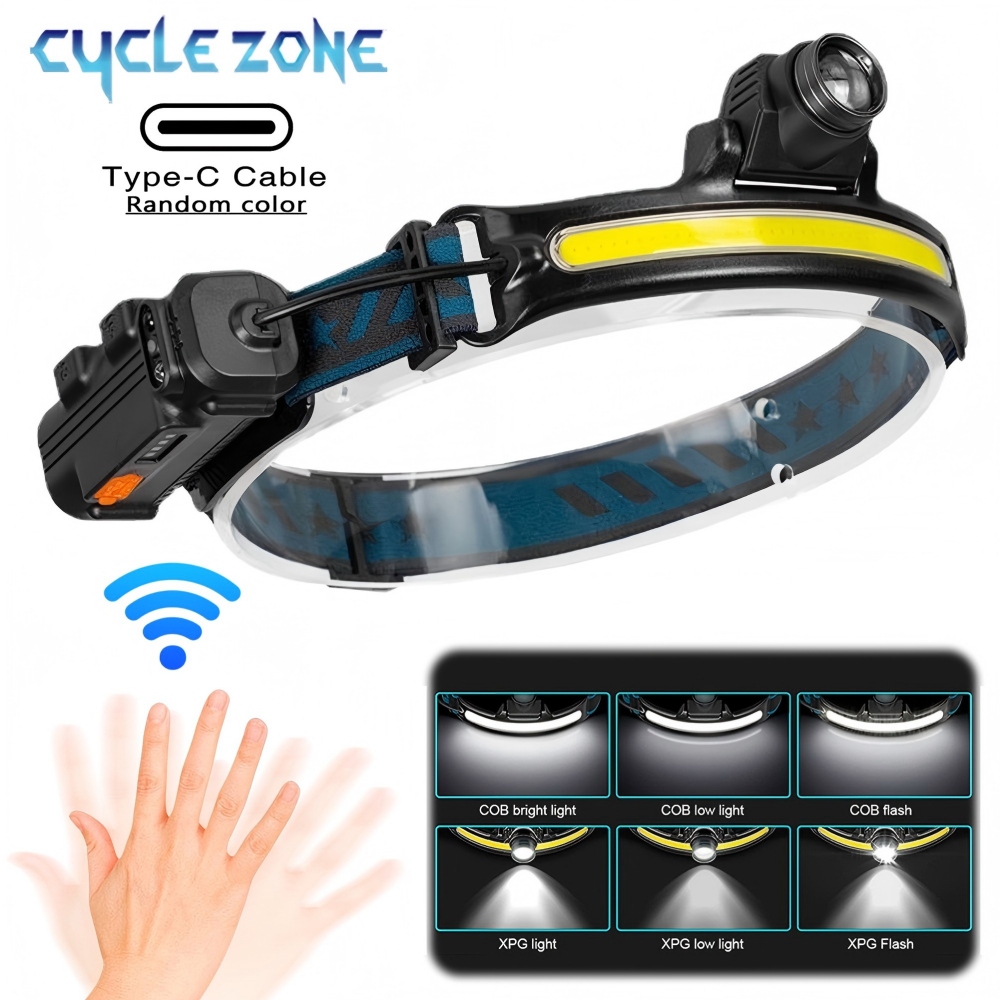 Outdoor Adventure Zone - Lampu Depan Sensor LED Kuat Lampu