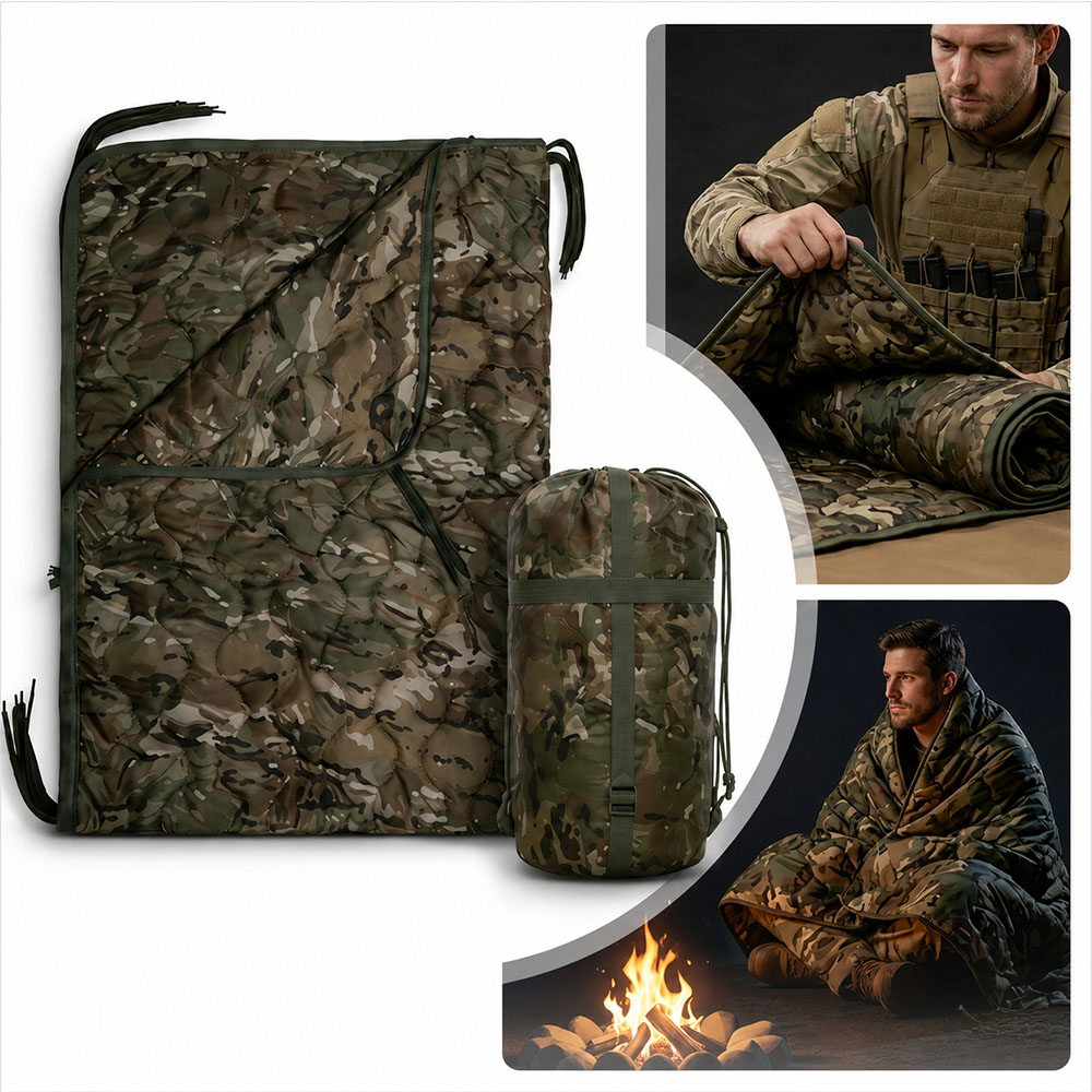 Outdoor Adventure Quilt - Selimut Camping Kamuflase dengan Kantong Tidur