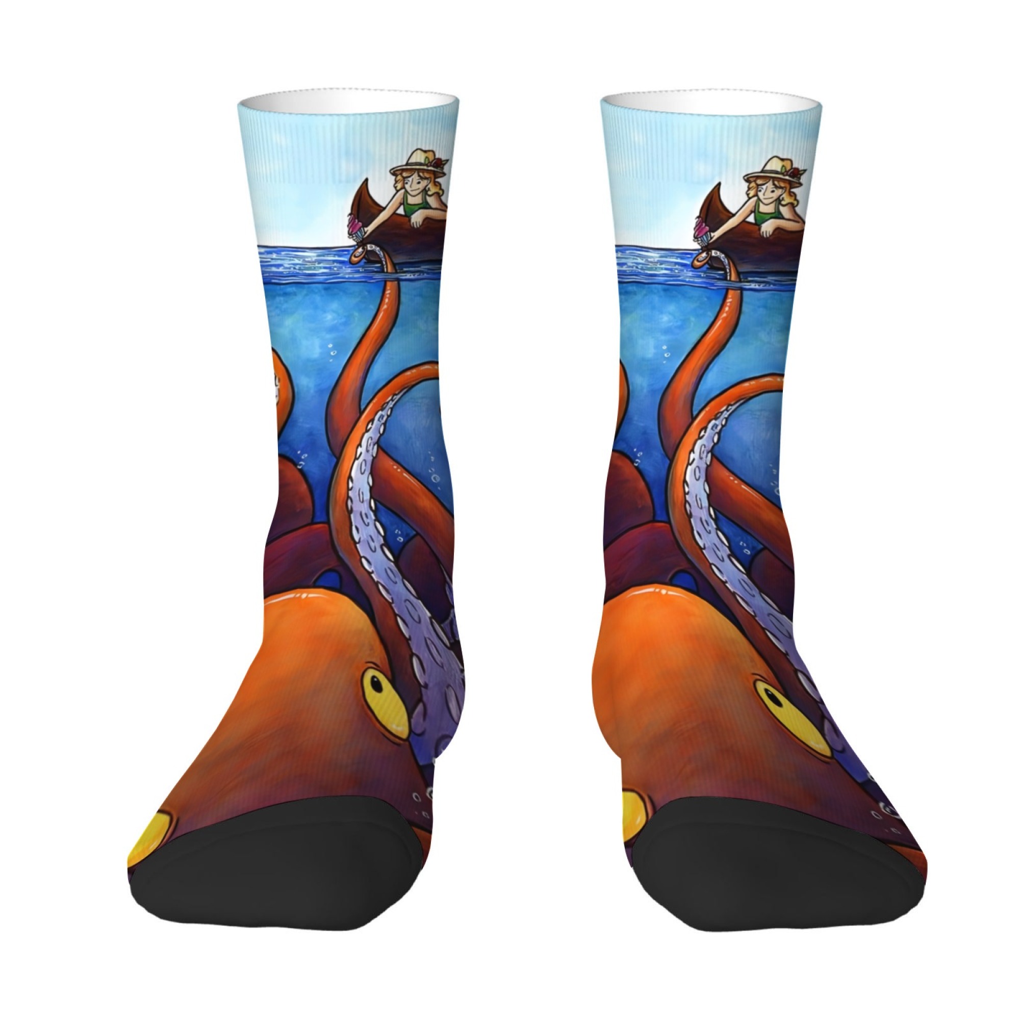 Outdoor Adventure Youtube - Kaus Kaki Motif Petualangan Laut Lembut