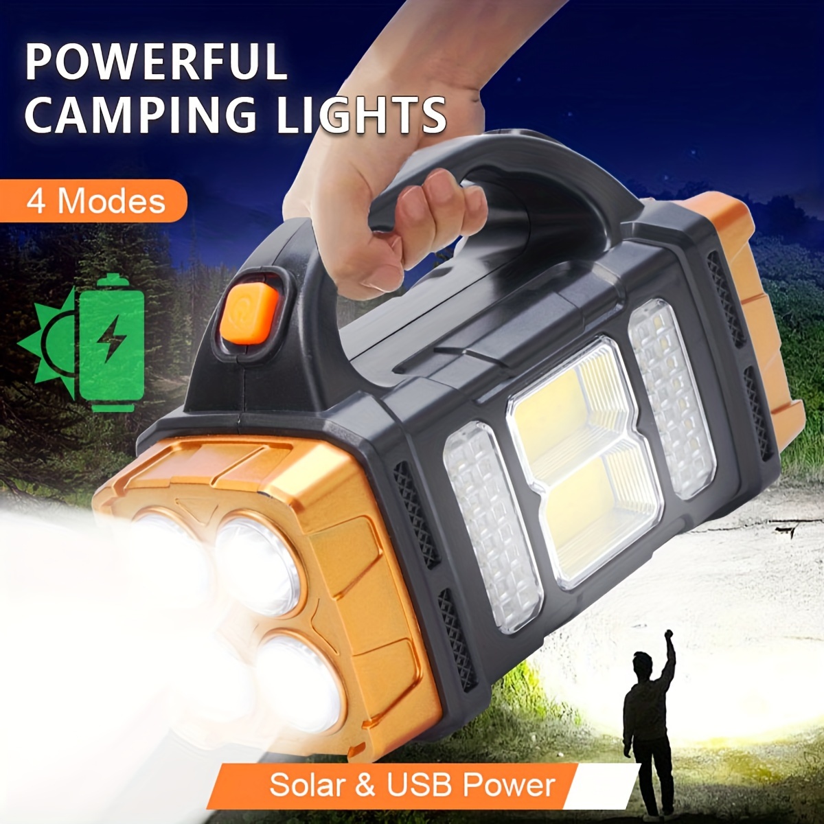 Outdoor Adventure Camp - Senter LED Tenaga Surya Daya Tinggi