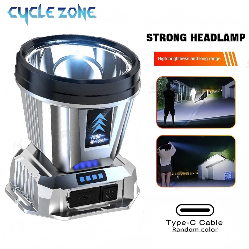 Outdoor Adventure Zone - Lampu Depan Portabel Lampu Senter Tipe-C