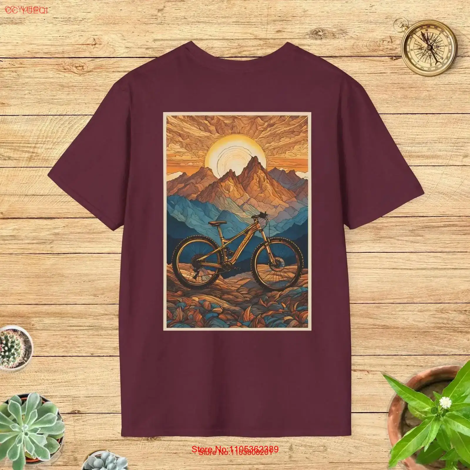 Outdoor Adventure Ideas - Kaos Seni Sepeda Gunung yang Indah,