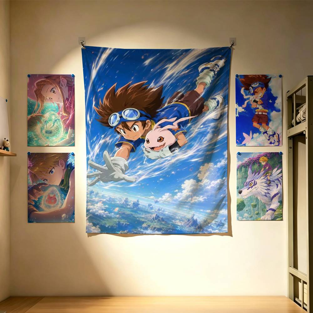 Outdoor Adventure Background - Bendera Digimon Adventure yang Lucu, Hiasan