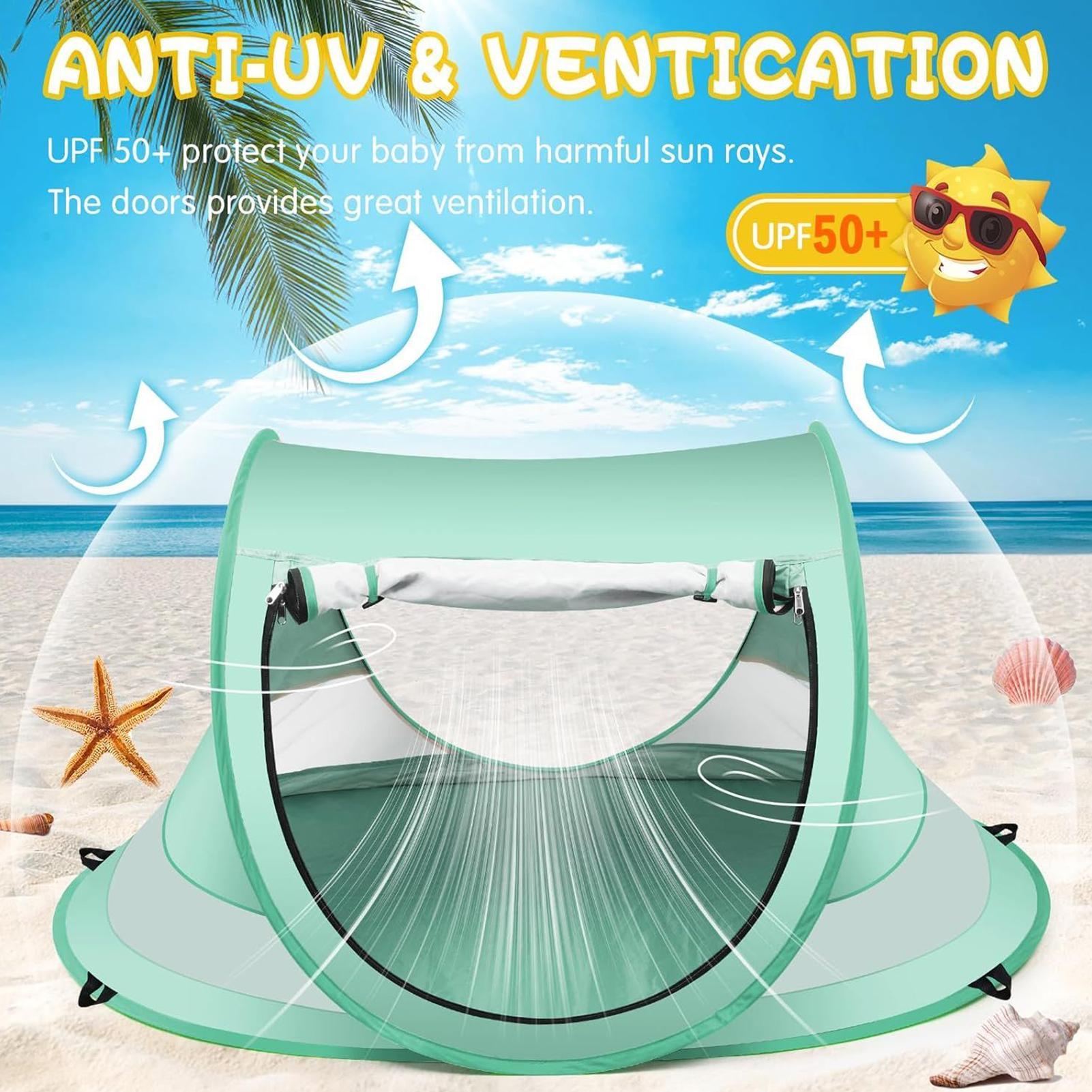Tenda Pantai Bayi Lipat Anti U - Outdoor Adventure Tent ulasan dan harga