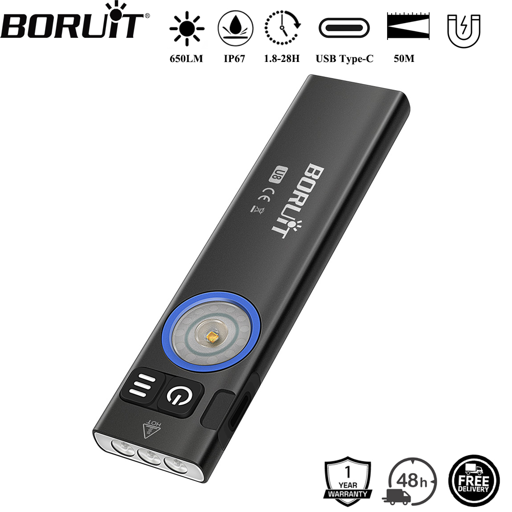 BORUiT U8 650LM EDC Senter LED - Outdoor Adventure Camp ulasan dan harga