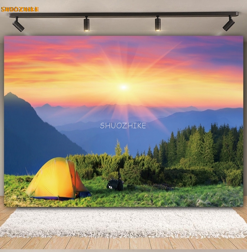 Tenda Kemah hutan luar ruangan - Outdoor Adventure Background ulasan dan harga