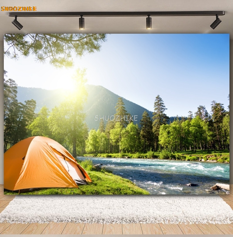 Tenda Kemah hutan luar ruangan - Outdoor Adventure Background ulasan dan harga