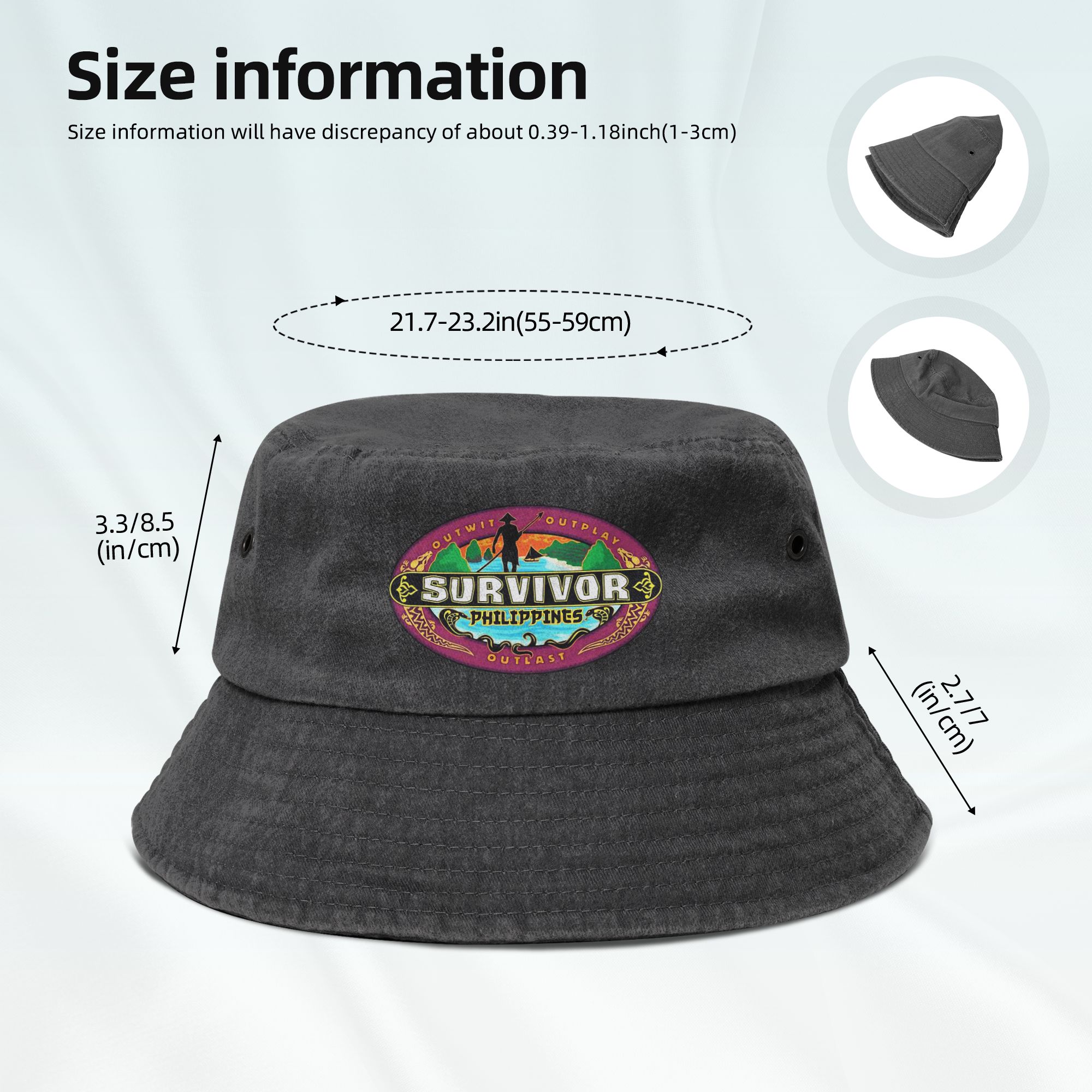 Topi Bucket Distressed Washed  - Outdoor Adventure Ideas ulasan dan harga