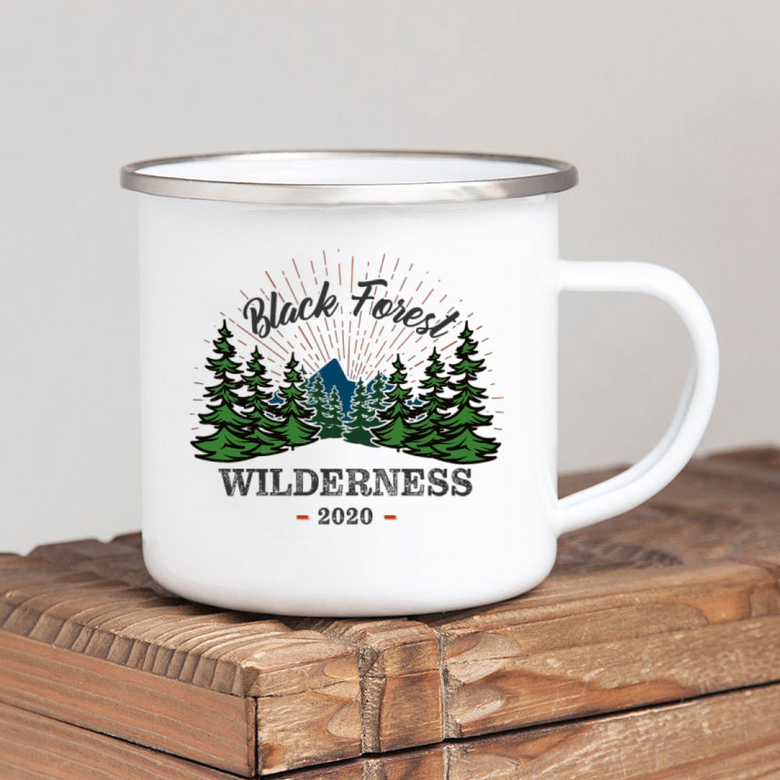 Forest Camp Mug Kopi Enamel, P - Outdoor Adventure Ideas ulasan dan harga