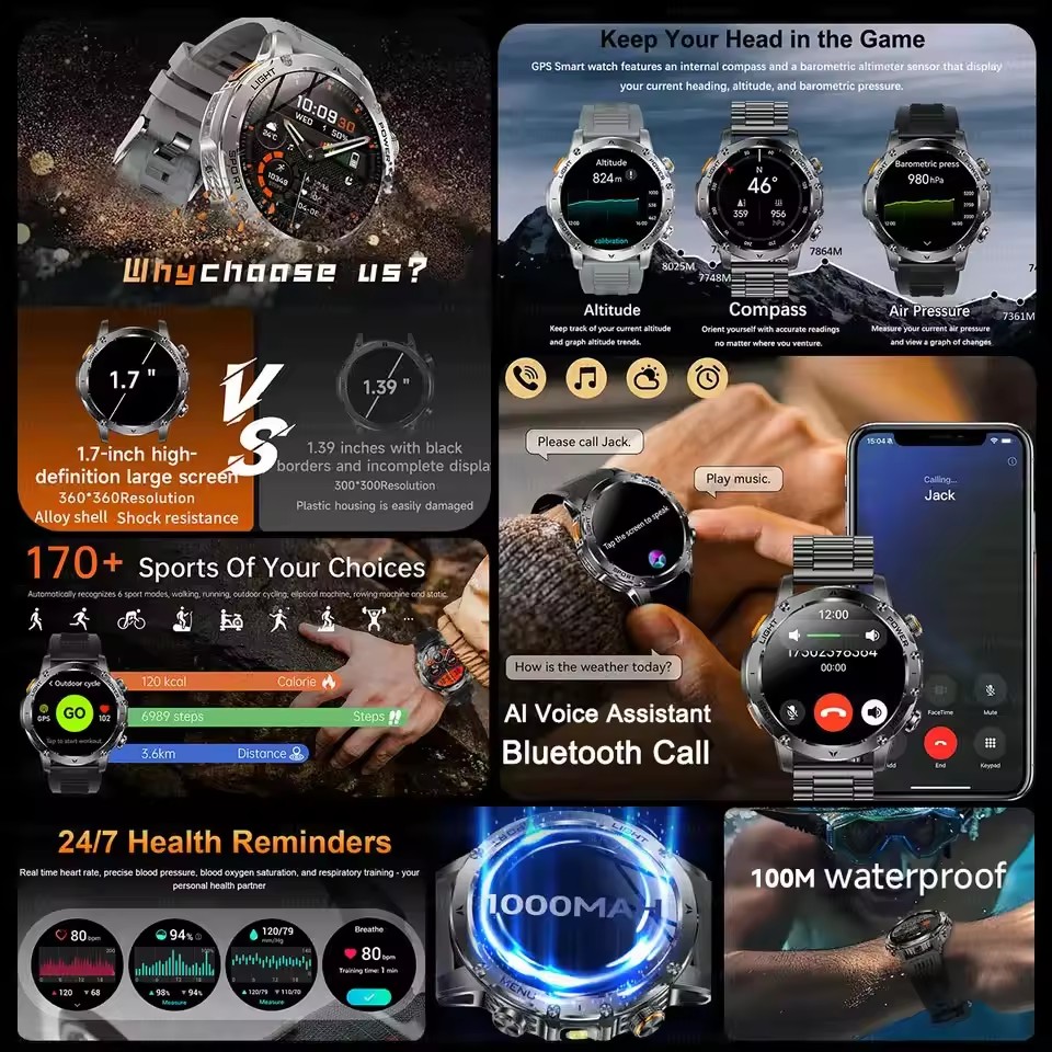 Jam Tangan Pintar GPS Pria unt - Outdoor Adventure Zone ulasan dan harga