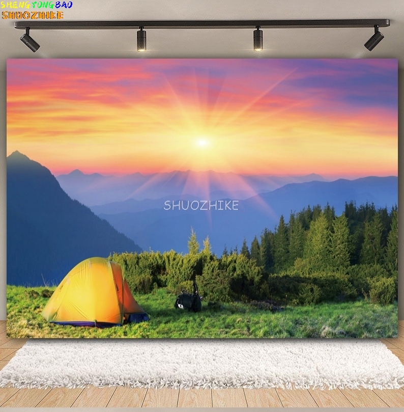 Tenda Kemah hutan luar ruangan - Outdoor Adventure Background ulasan dan harga