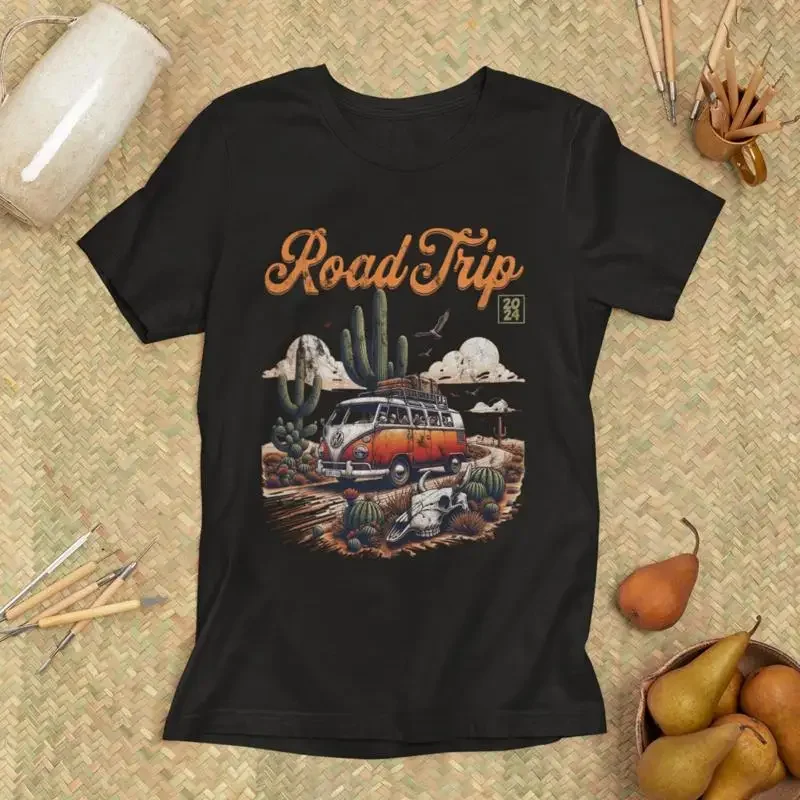 Kaos Road Trip Desain Vanlife  - Outdoor Adventure Ideas ulasan dan harga
